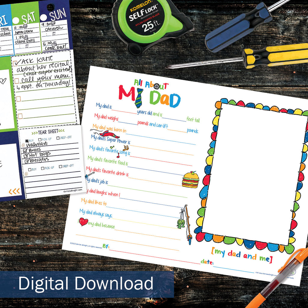 FREE Digital Download | About My Dad | Father's Day Gift | Print-ready, Delivered Instantly