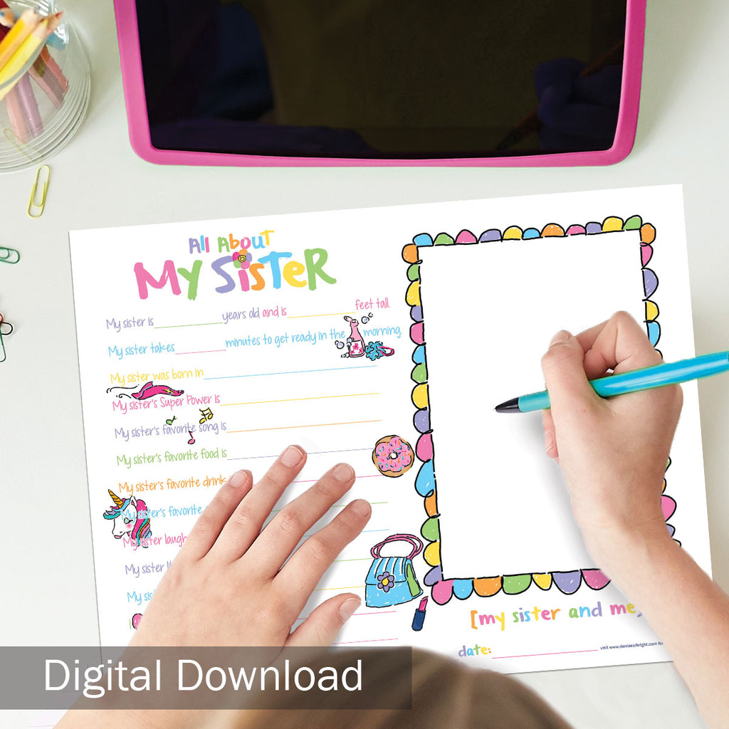 FREE Digital Download | About My Sister | Print-ready, Delivered Instantly