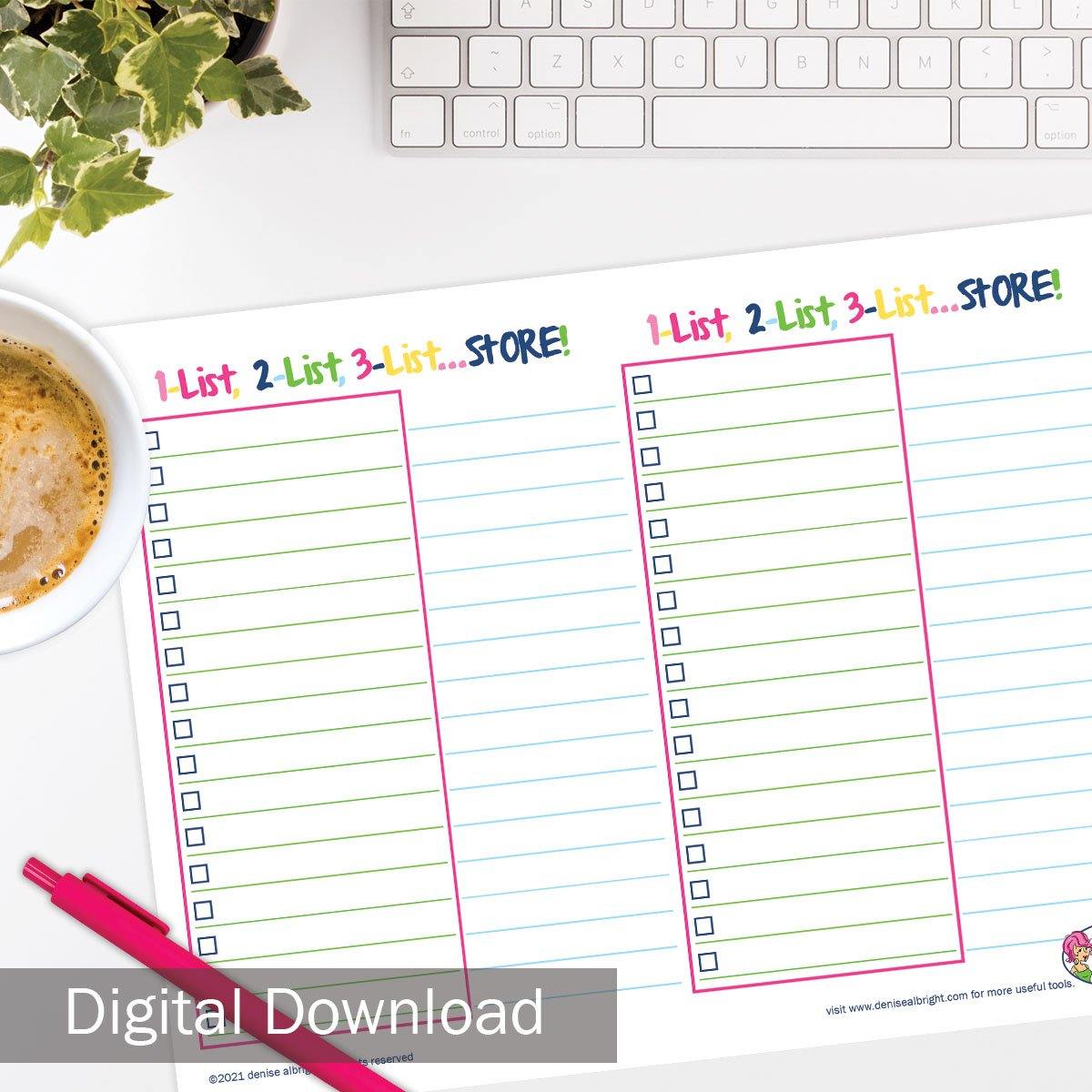 Checkklist Program Box FREE Digital Download | Checkbox Checklists | All Bright & Cheery | Pr ...