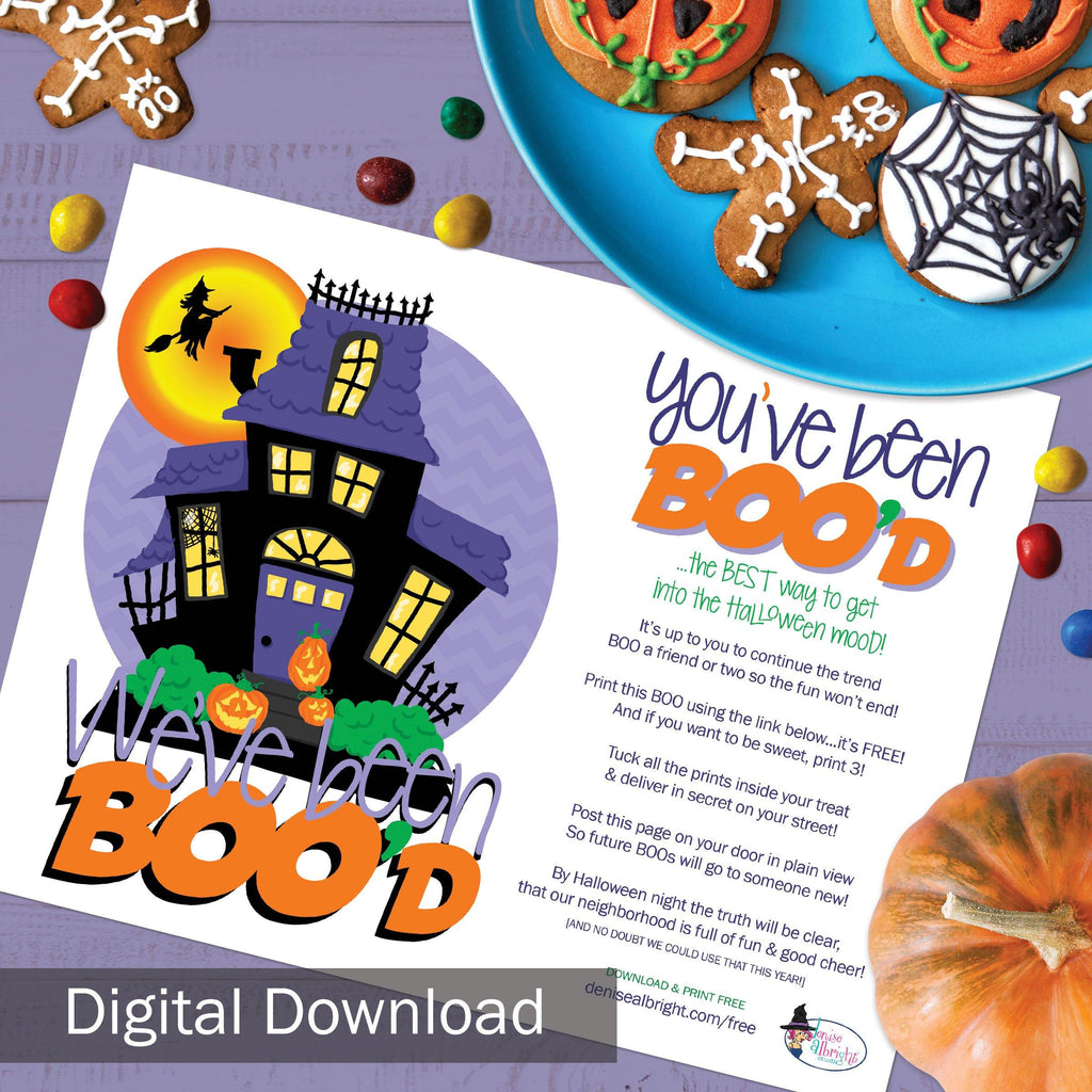 FREE Digital Download | Get Boo'd | Halloween Decor | Print-ready, Delivered Instantly - Denise Albright® 