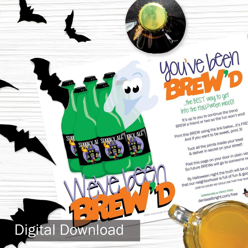 FREE Digital Download | Get Brew'd | Halloween Decor | Print-ready, Delivered Instantly - Denise Albright® 