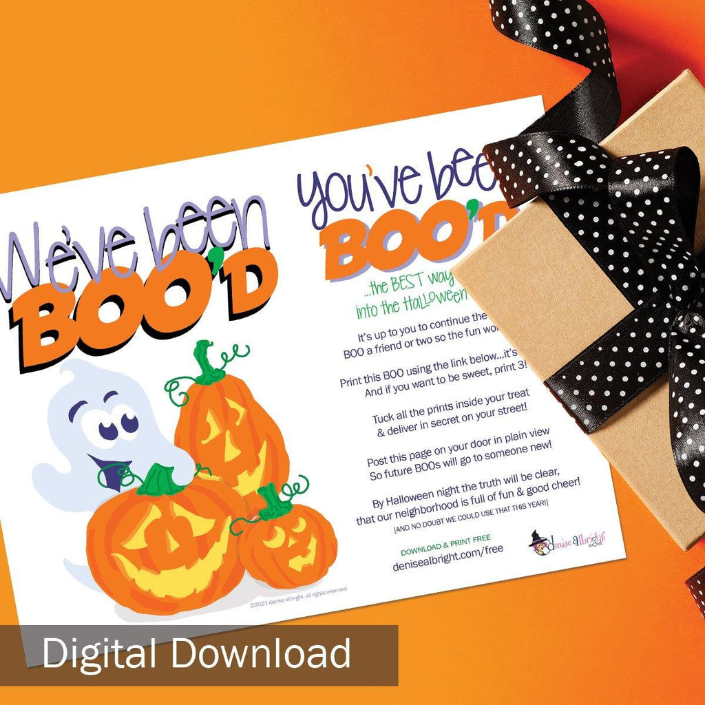 FREE Digital Download | Get Boo'd Ghost Pumpkins | Halloween Decor | Print-ready, Delivered Instantly - Denise Albright® 