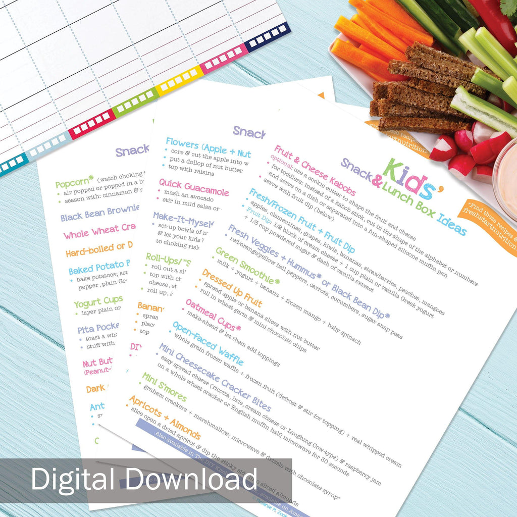 FREE Digital Download | 29 Healthy Kids Snack Recipes | Print-ready, Delivered Instantly - Denise Albright® 
