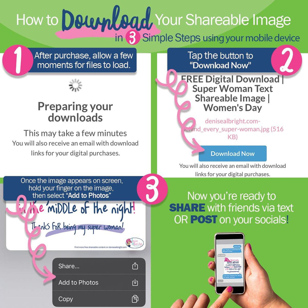 FREE Digital Download | Donut Know Mom Shareable Image | Mother's Day - Denise Albright® 