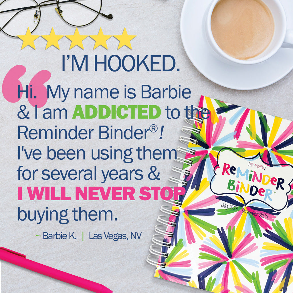 Bright & Cheery Bundle | 2023-24 Reminder Binder®+ [3] Planner Pads + Mini Notebook