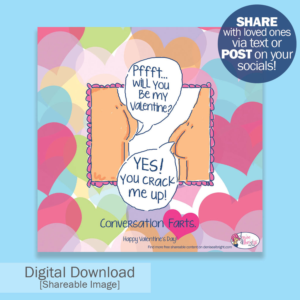 FREE Digital Download | Conversation Farts Shareable Image | Valentine's Day