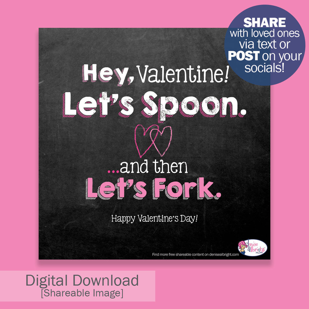 FREE Digital Download | Let's Spoon Shareable Image | Valentine's Day